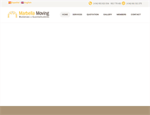 Tablet Screenshot of marbellamoving.com